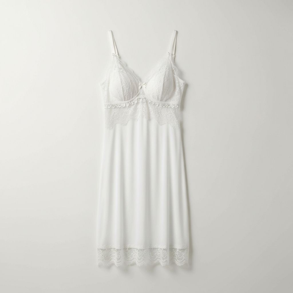 MANGO Guipure Slip Dress